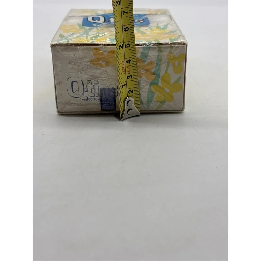vintage Q-tips vanity pack floral box 90